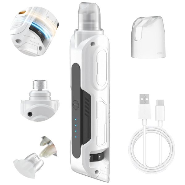 10 Essential Items Every Pet Owner Needs In Their Cupboards When Disaster Strikes 7 Rechargeable electric nail grinder set with attachments and USB cable, making it one of the practical grooming Items Every Pet Owner Needs for nail maintenance.